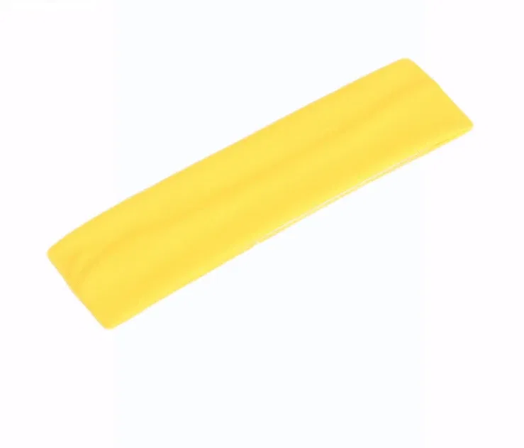 Color: Yellow - Sweatband Headband Elasticity Sweat Bands Stretch Head Hair Band Sports Safety Yoga Basketball Gym Sport for Men and Women