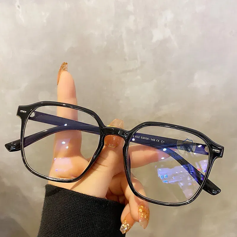 Frame Color: Clear, Ships From: CN - Square polygon Frame Plain glasses blue membrane Glasses all can match Men Women Fashion glasses lenses Blocking Glasses Eyewear
