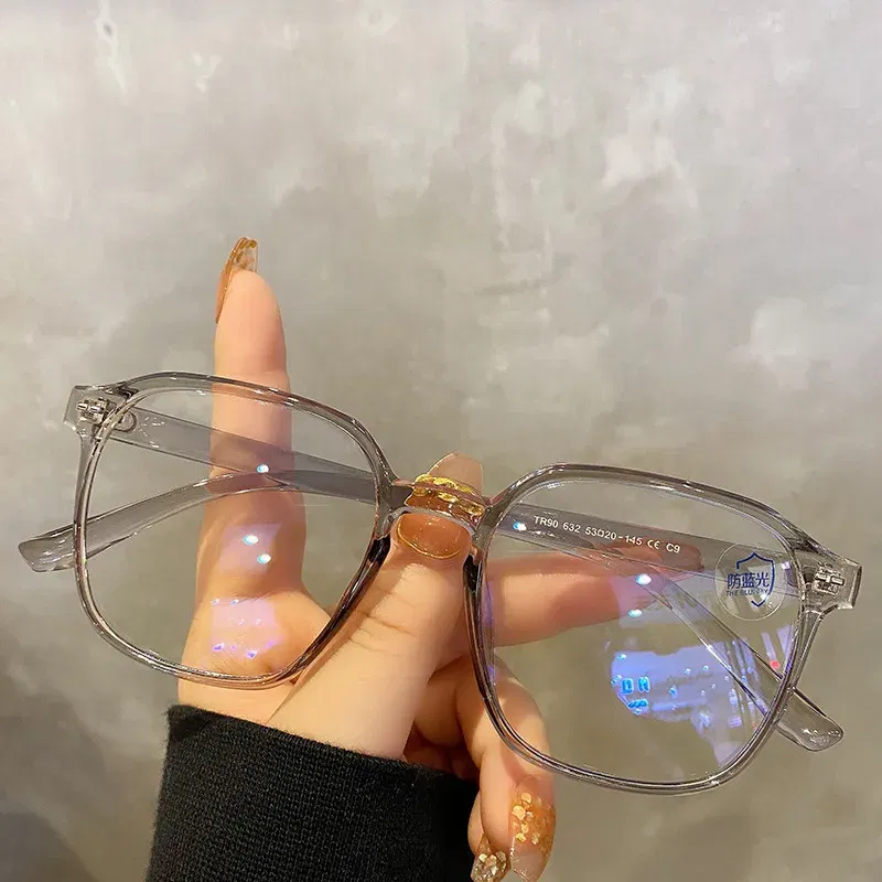 Frame Color: Clear, Ships From: CN - Square polygon Frame Plain glasses blue membrane Glasses all can match Men Women Fashion glasses lenses Blocking Glasses Eyewear