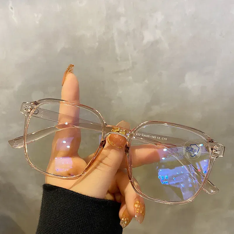Frame Color: Clear, Ships From: CN - Square polygon Frame Plain glasses blue membrane Glasses all can match Men Women Fashion glasses lenses Blocking Glasses Eyewear