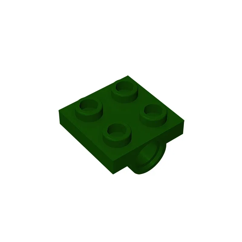 Color: GRAY - MOC PARTS GDS-848 Plate, Modified 2 x 2 with Pin Hole - Full Cross Support Underneath compatible with lego 10247 2444