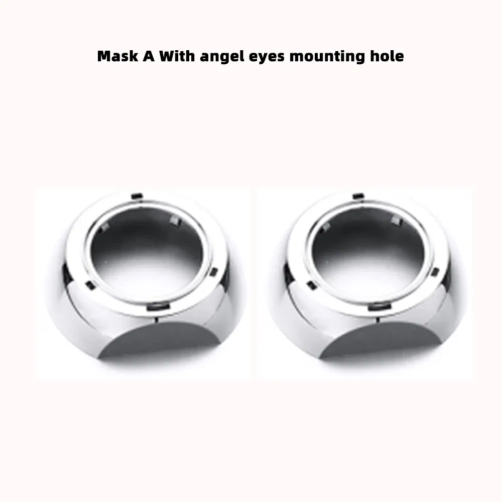 Color: Dark Grey - SANVI 2.5INCHES 3INCHES BI XENON/LED Projector lens mask  shrouds Car light accessories