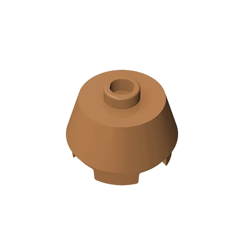 Color: Chocolate - Gobricks GDS-946 Cone 2 x 2 Truncated compatible with lego 98100 pieces of children's DIY Educational Building Blocks Technical