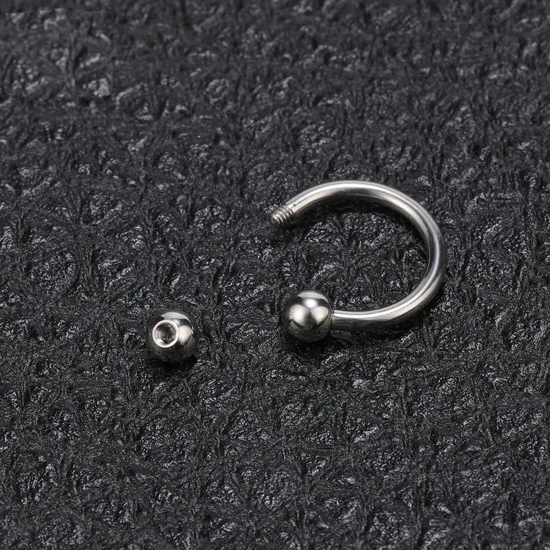 Metal color: Blue, Main Stone Color: WHITE - 1pc Stainless Steel Nose Ring Hoops,16G Nose Piercings Cartilag Helix Ear Piercing for Women Men Septum Rings Piercing Jewelry