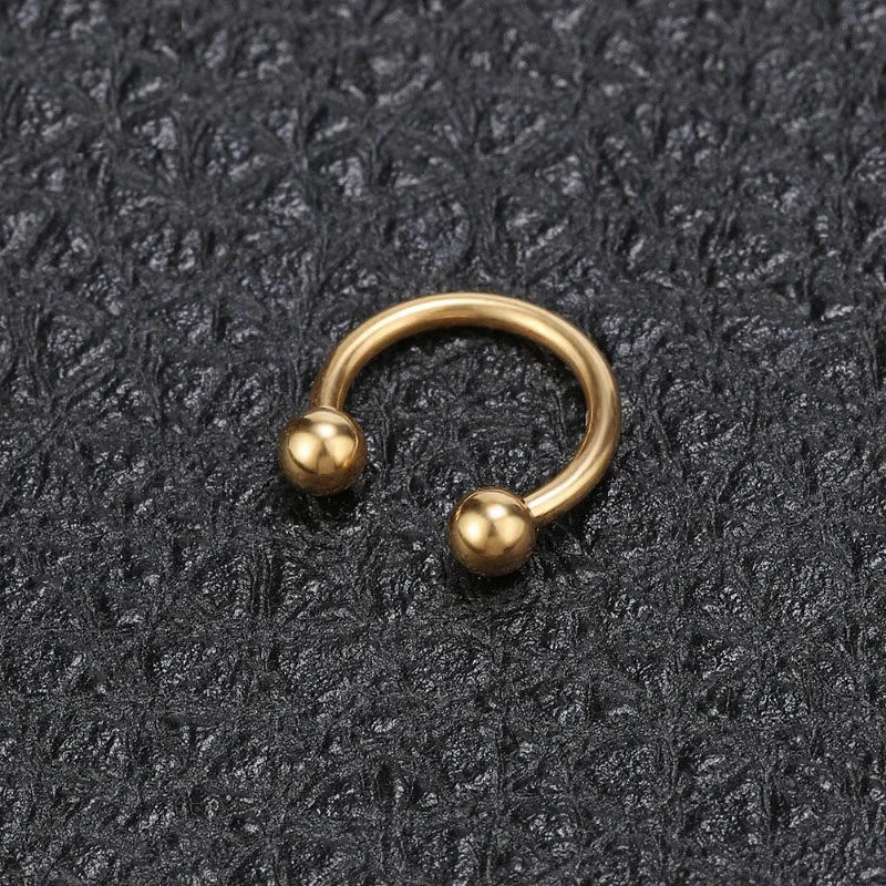 Metal color: Blue, Main Stone Color: WHITE - 1pc Stainless Steel Nose Ring Hoops,16G Nose Piercings Cartilag Helix Ear Piercing for Women Men Septum Rings Piercing Jewelry