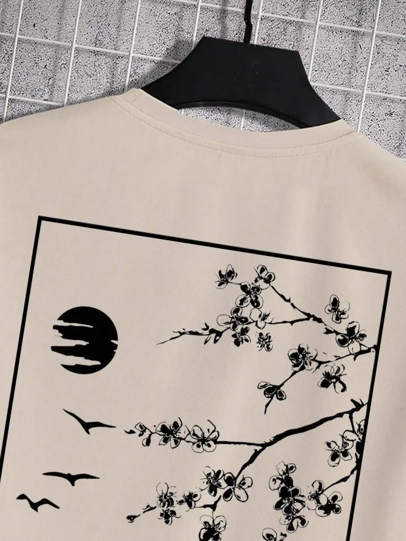 Color: SKY BLUE, Size: S - Tokyo Sakura Mount Fuji Business Card T Shirt Men Fashion Tee Clothing Cotton Summer Casual Tops Hip Hop Loose Cotton T-Shirt