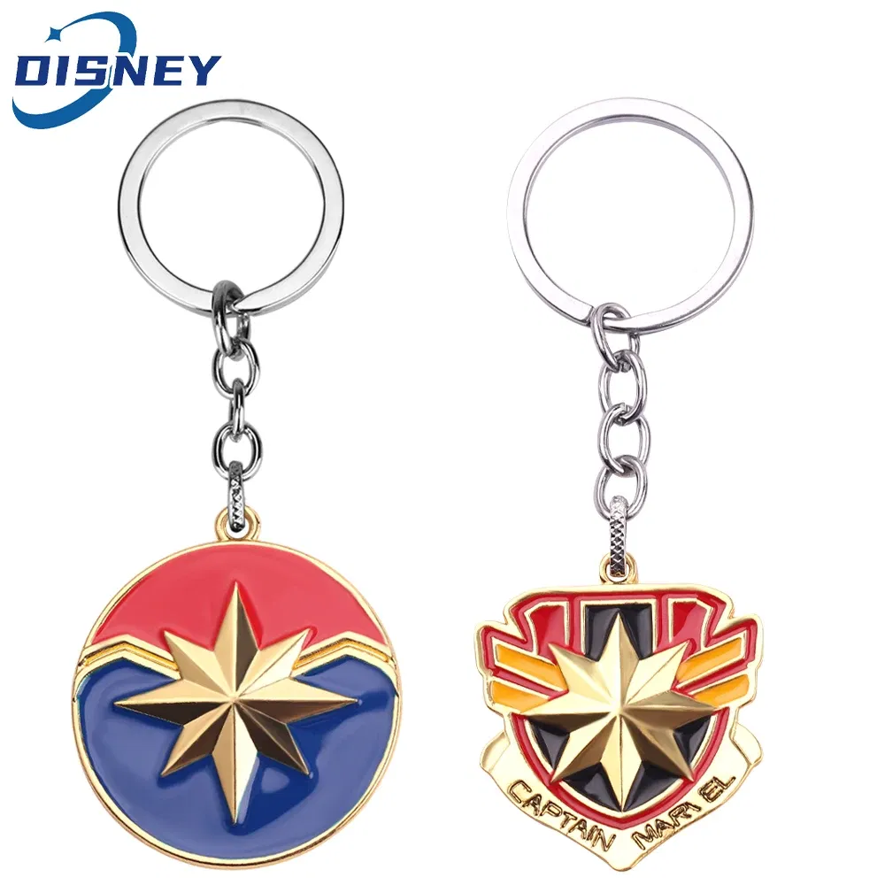 Color: WHITE, Ships From: CHINA - Avengers Captain Marvel Carol Danvers Keychain Superhero Metal Pendant Keyrings for Women Men Backpack Key Holder Accessories