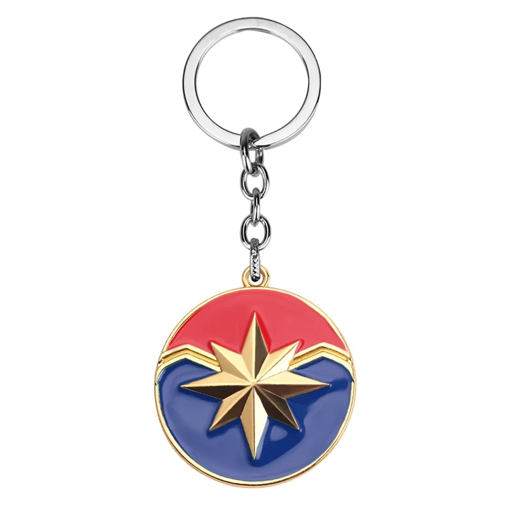 Color: WHITE, Ships From: CHINA - Avengers Captain Marvel Carol Danvers Keychain Superhero Metal Pendant Keyrings for Women Men Backpack Key Holder Accessories