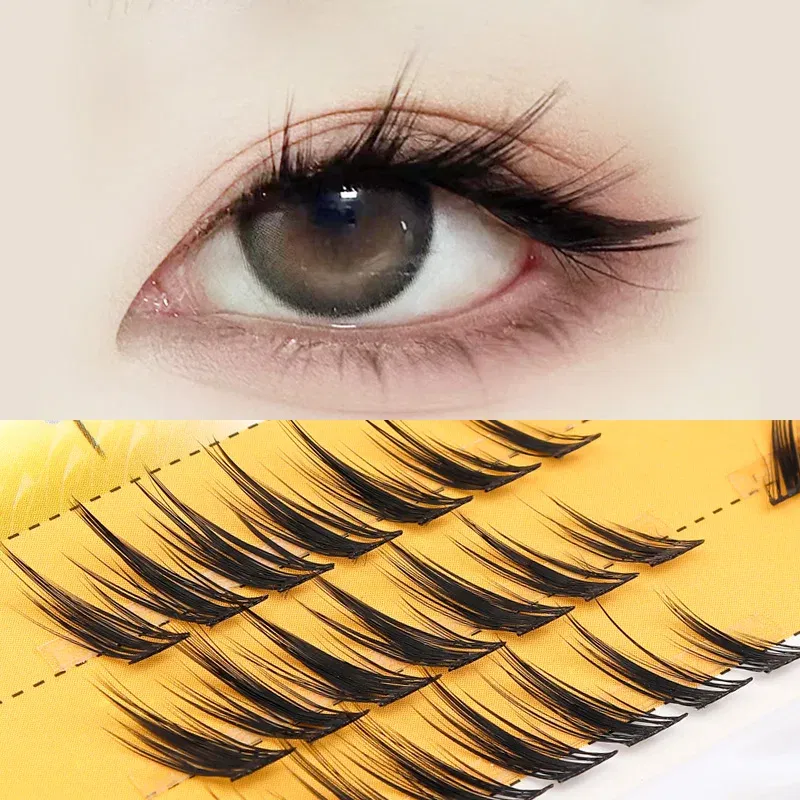 Length: MIX - Grafting World Fox Style False Eyelashes European American Tail Elongated Little Devil Ancient Style Slanted Flying  Eyelashes