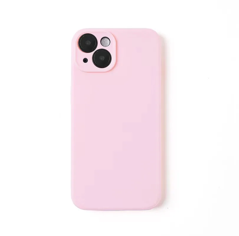 Color: pink, Material: PC + TPU - Luxury Silicone Phone Case for iPhone 11 12 13 14 15 Pro Max Mini Soft Candy Cover for iPhone XR XS Max 7 8 Plus SE 2020 Cases