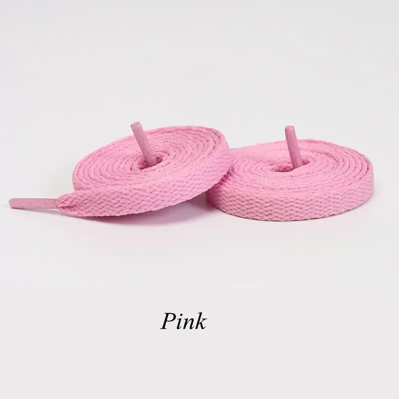 Color: Pink, Ships From: CHINA, Length: 160cm - 1pair Flat Shoelaces Classic Shoe Laces Fit Fashion Solid Sports Shoelace Casual Unisex Shoe Strings Shoe Accessories