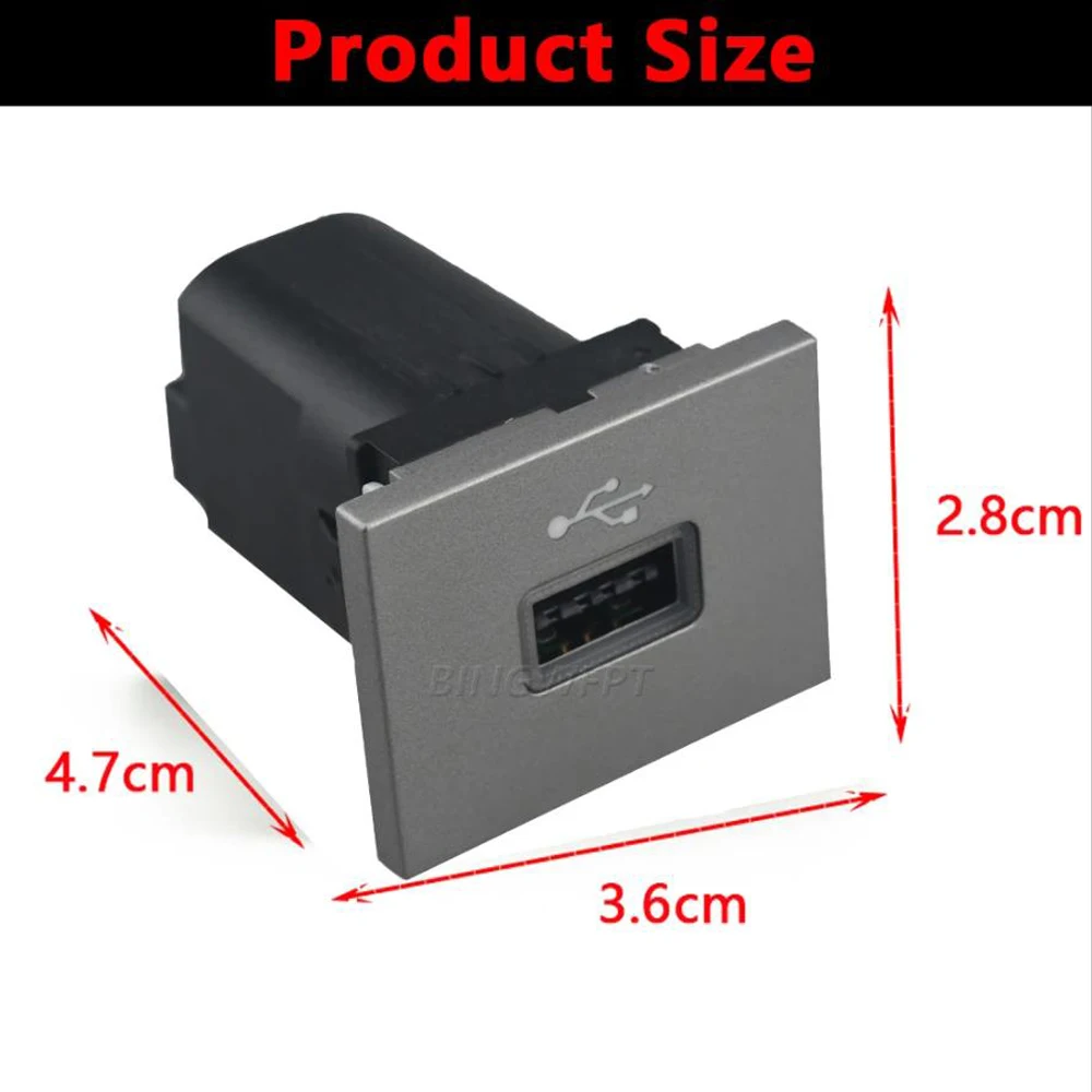 Color Name: Silver - NEW 2PCS Car USB Input Adapter Audio Radio u-disk flash Socket Interface Cable For Ford Focus 2 Mk2 2009-2011