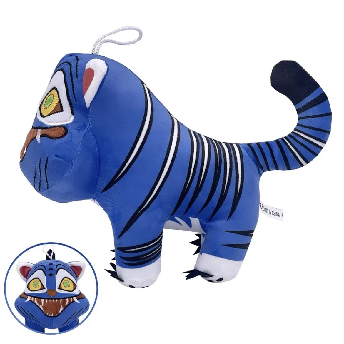 Color: WHITE - TreasuringU New hot Kpop Demon Plush Toys Game Hunters Tiger Stuffed Toy Doll Blue Tiger Animals Plushie Birthday Gifts