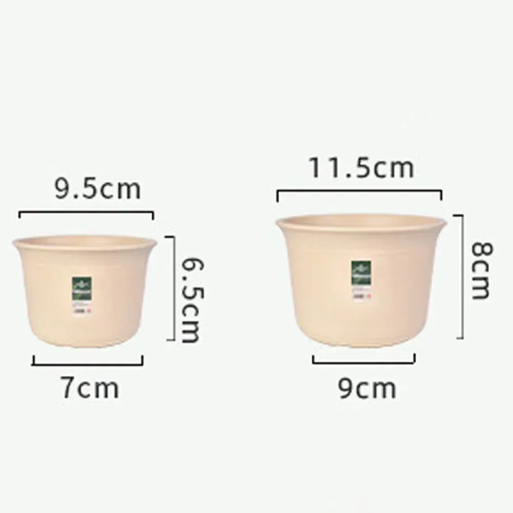 Color: Red, Sheet Size: S - OIMG Plastic Round Thick Imitation Ceramic Household Indoor Planting Fleshy Green Fruit and Vegetable Resin Plastic Flower Pot