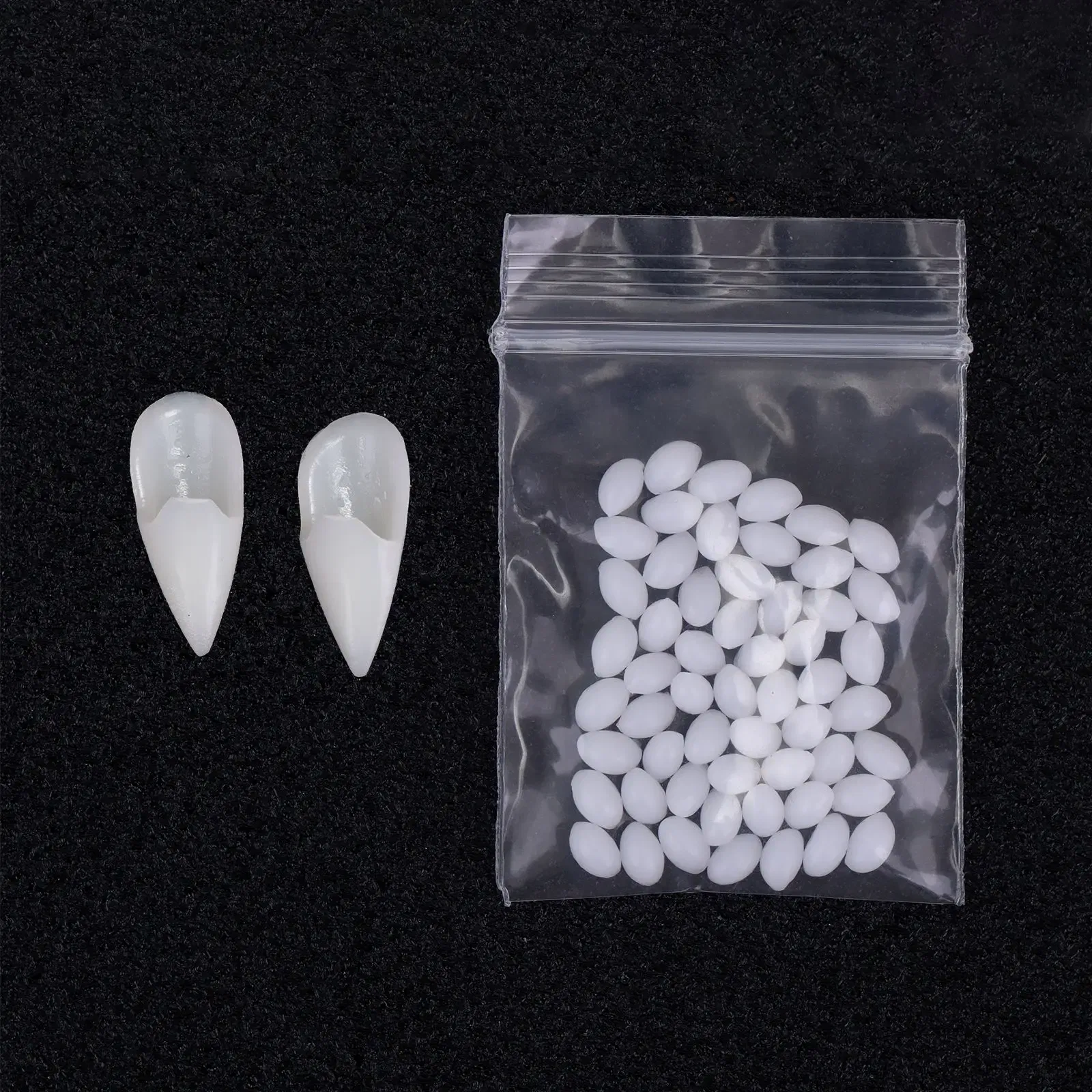 Color: light green - Halloween Decoration Vampire Teeth Fangs Dentures Props Halloween Cosplay Props False Fangs With Solid Glue Halloween Props