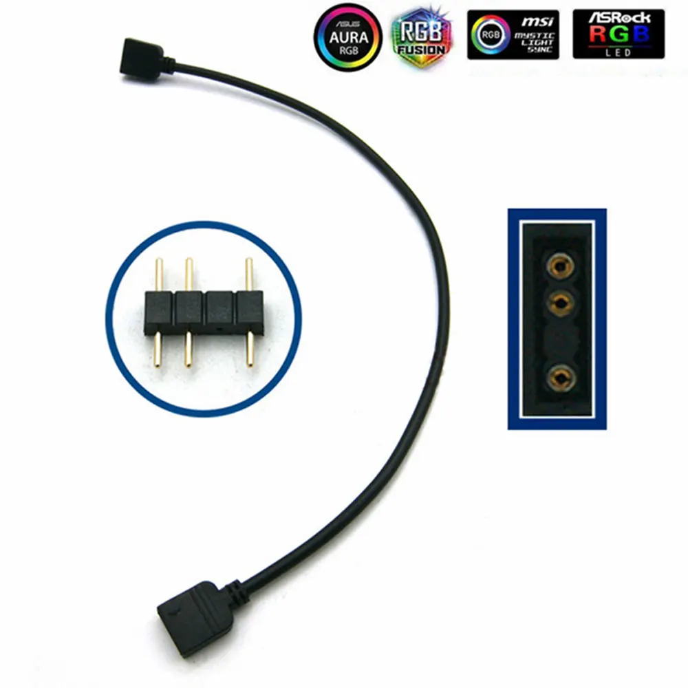 Color: black, Ships From: CHINA - Angitu 3pin/4Pin RGB ARGB SYNC 1 to 1/2/3/4/5 Fan LED Stripe Extension Cable Motherboard Light Control Hub For M/B ASUS GIGABYTE