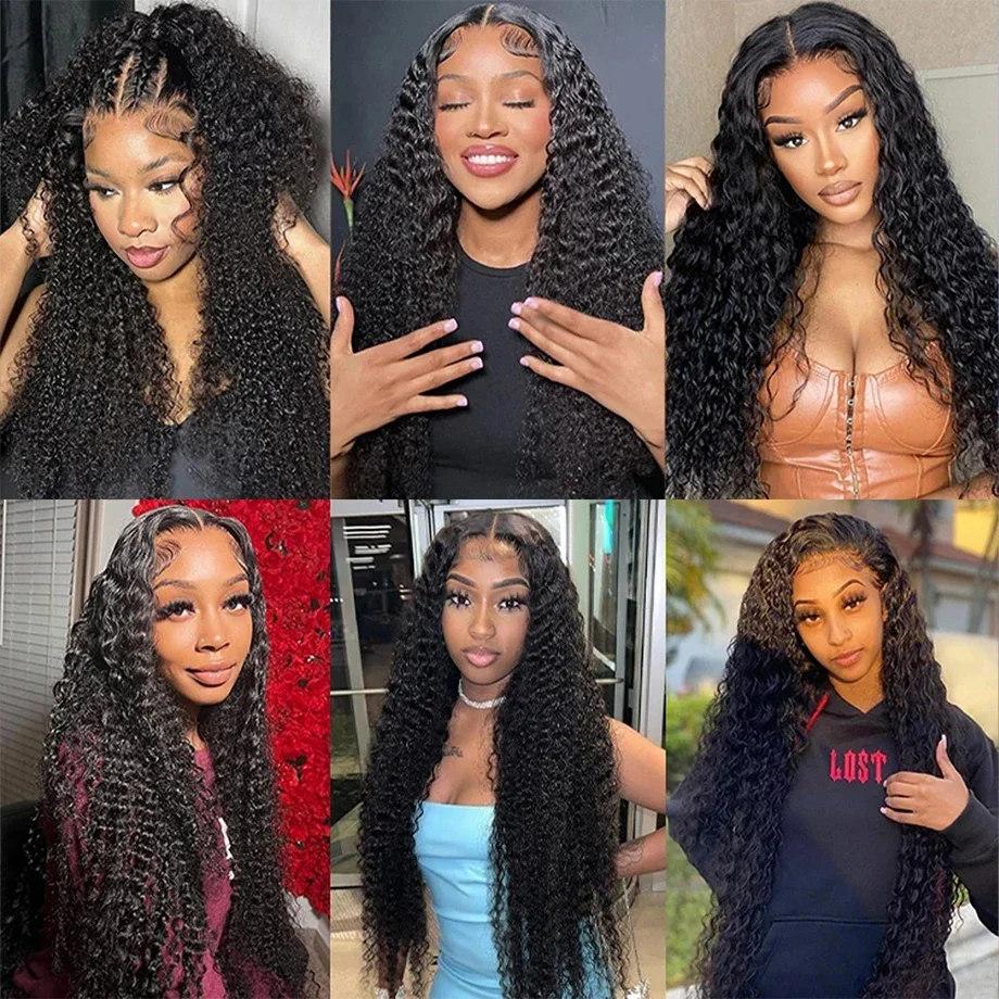Hair Color: #4, Density: 190%, Ships From: CHINA, Stretched Length: 32inches - Glueless Wig Human Hair Ready To Wear Curly Wigs Human Hair Lace Frontal Wig Glueless Wig 100% Human Hair 5x5 Closure Wig