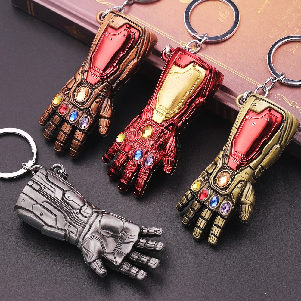 Color: Navy Blue, Ships From: CHINA - Avengers Thanos Infinity Gauntlet Keychain Disney Superhero Iron Man Infinity Gloves Keyrings Car Pendant Key Holder Accessories