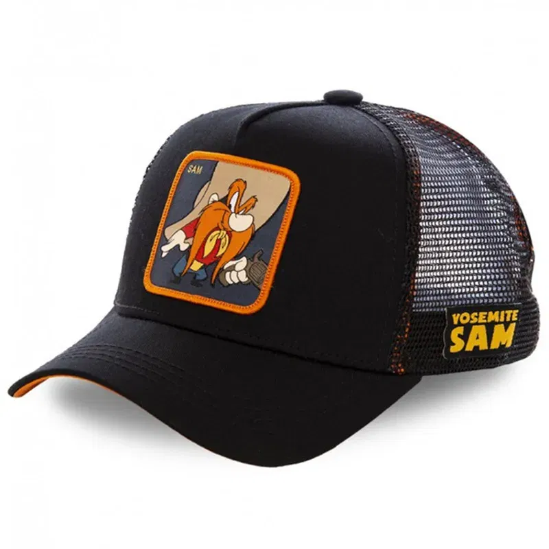Color: Beige - High Quality Disney Styles Anime Cartoon Snapback Cotton Baseball Cap Men Women Hip Hop Dad Mesh Hat Trucker Hat Dropshipping