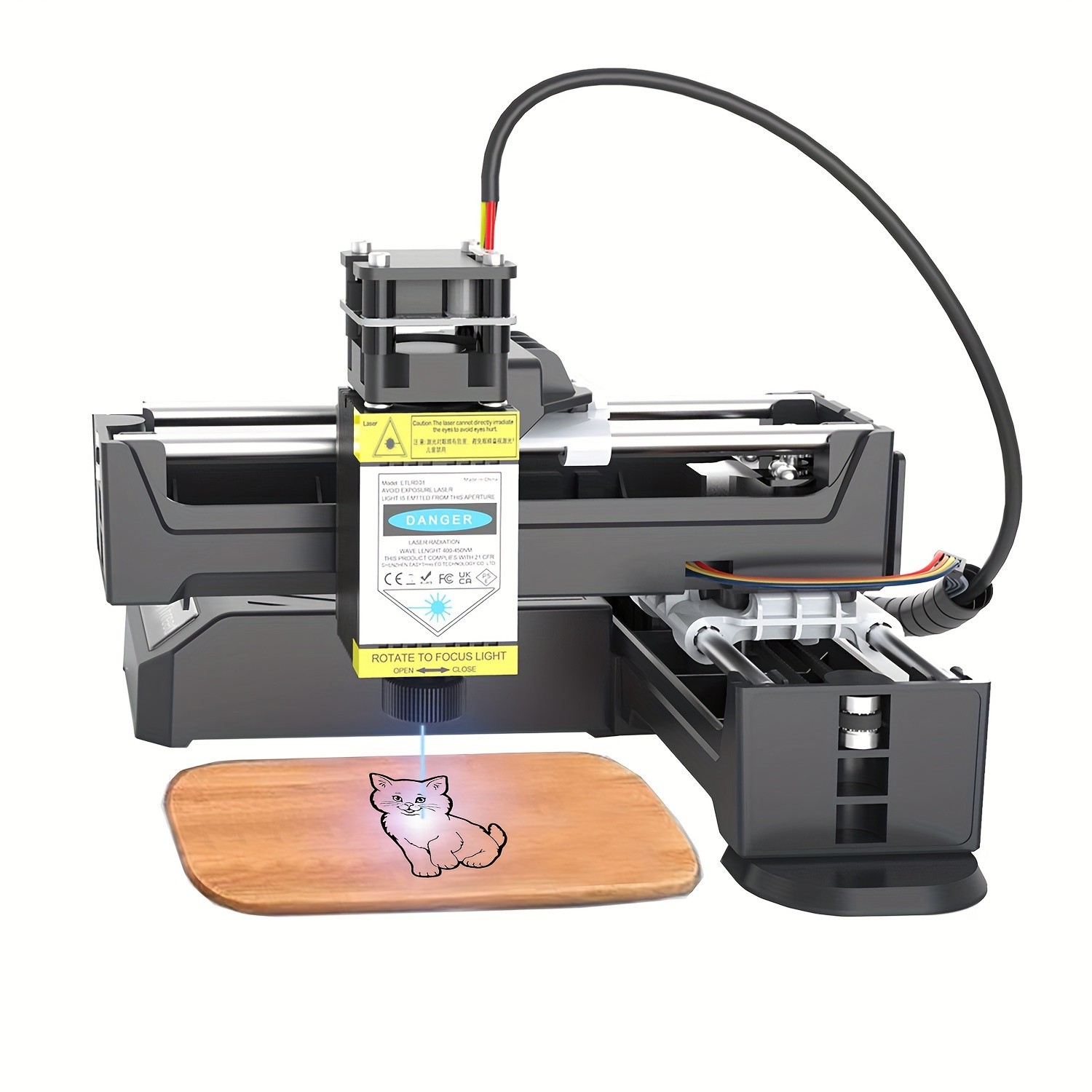 EasyThreed Laser Engraver 18pcs Wood Craft Set DIY Decoration Materials, Perfect for Gifts & Projects