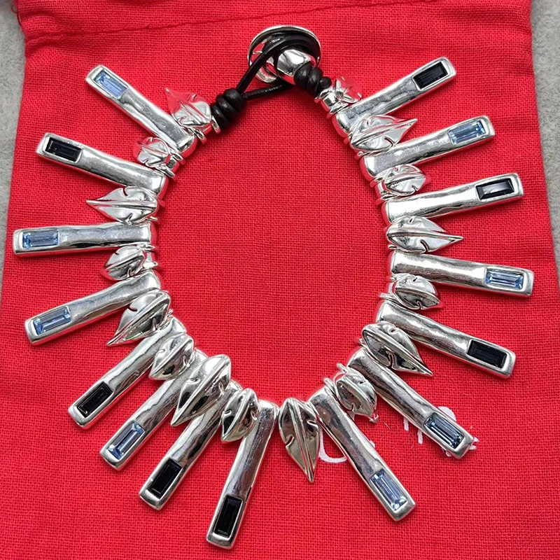 Metal Color: Rhodium Plated - gift of New Hot Spanish jewelry lightweight luxury jewelry bracelet ladies party exquisite accessories high-quality gifts