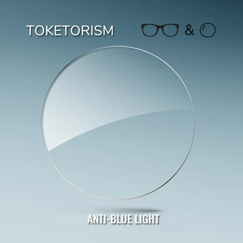 Lenses Color: Transparent, Lens Index: 1.56 - Toketorism Anti Blue Light Lenses Resin Aspheric Glasses Lens Prescription Computer Glasses