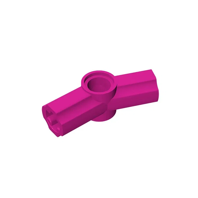 Color: Pink - Gobricks GDS-918 Technical, Axle and Pin Connector Angled #3 - 157.5 degrees compatible with lego 32016 Building Blocks