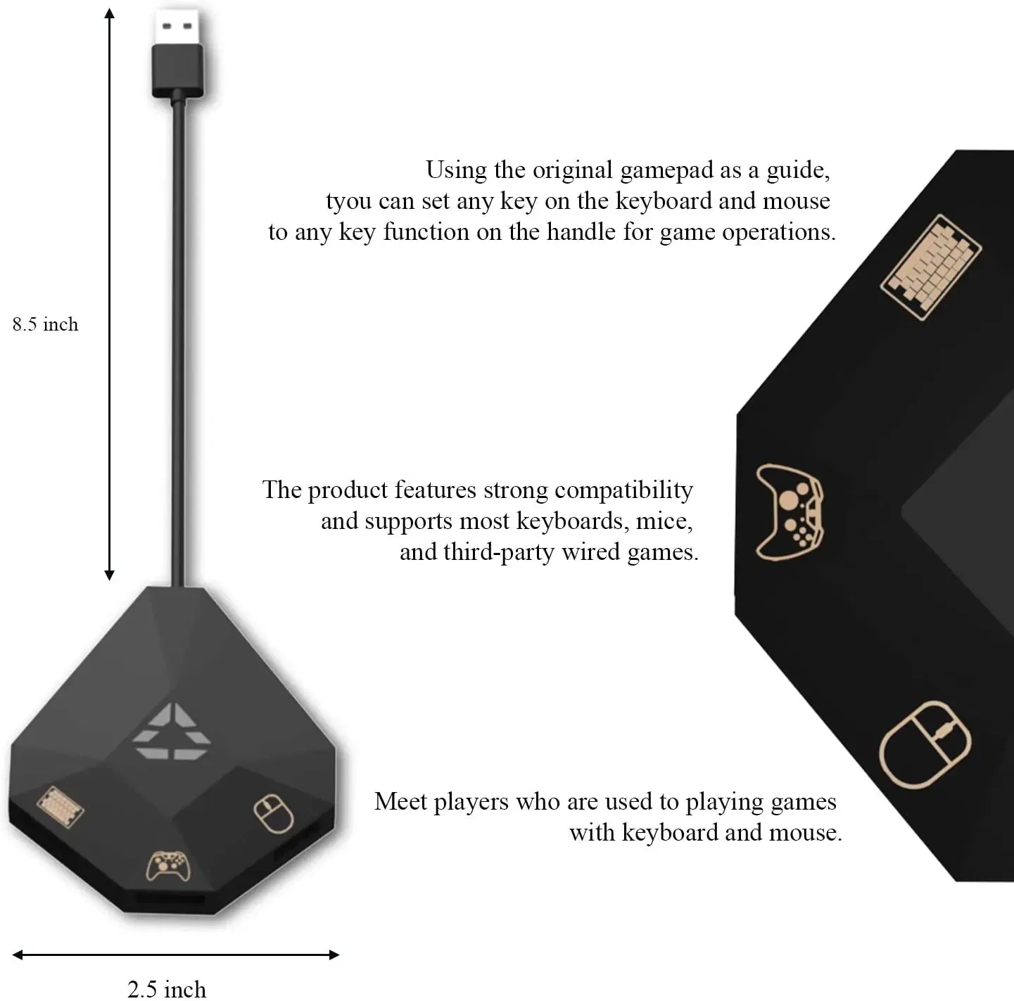 Keyboard and Mouse Adapter for Nintendo Switch, Keyboard and Mouse Adapter for PS4, XOne, PS3, X360