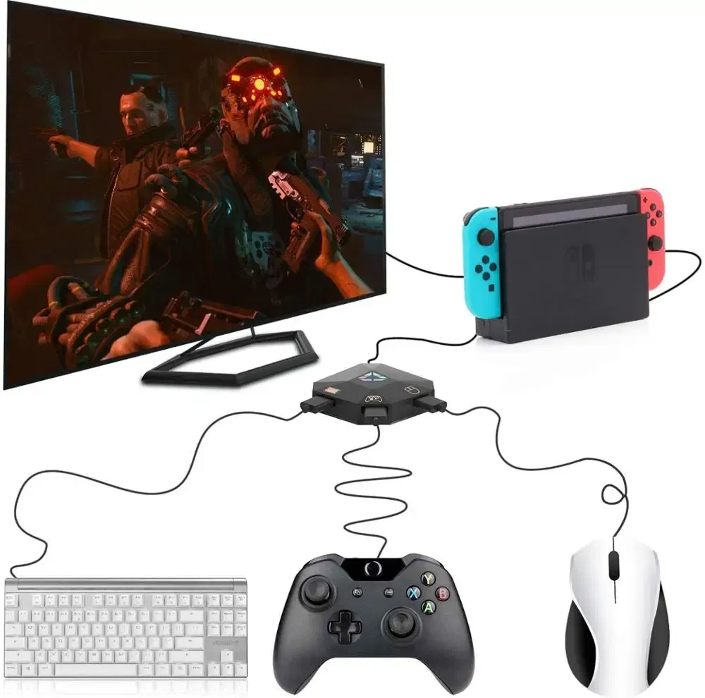 Keyboard and Mouse Adapter for Nintendo Switch, Keyboard and Mouse Adapter for PS4, XOne, PS3, X360