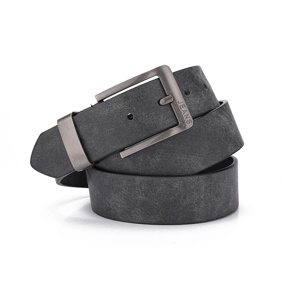 Color: black, Belt Length: 120cm - 1pcs men's multi-color PU needle buckle belt suitable for leisure business gifts