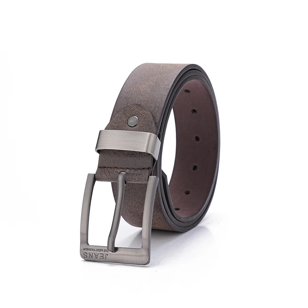 Color: black, Belt Length: 120cm - 1pcs men's multi-color PU needle buckle belt suitable for leisure business gifts