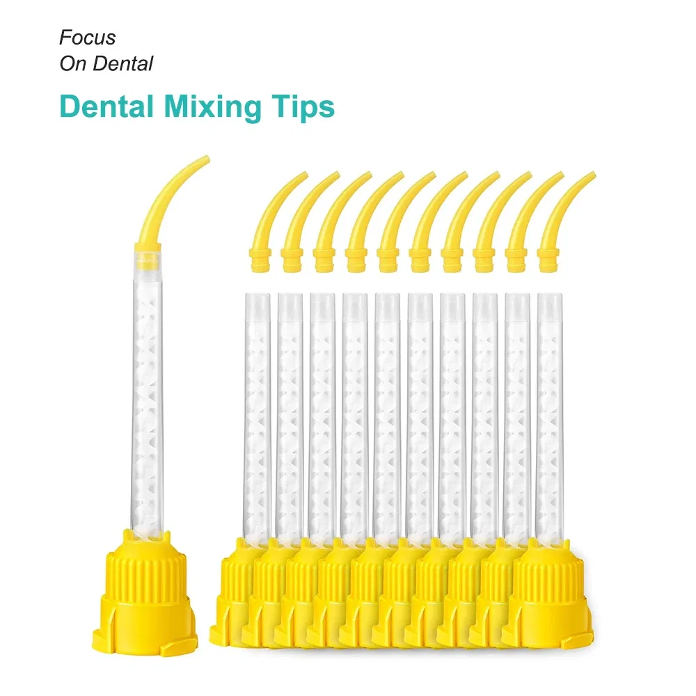 Color: Silver - Denspay 50Pc Dental Silicone Rubber Conveying Mixing Head Disposable Impression Materials Mixing Tube Dentistry Materials