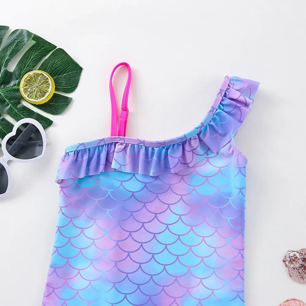Color: Ivory, Kid Size: 18M - Moana Baby Girl Mermaid Fish Scale Print Swimsuit One-Piece Swimwear Toddler Bathing Suit Beach Outfit