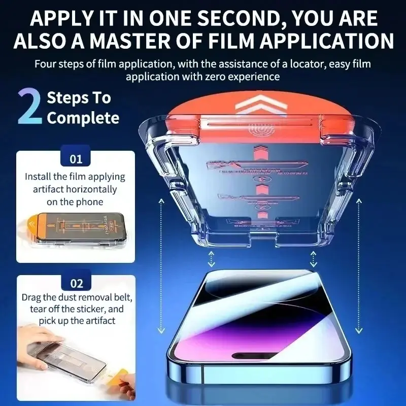 Bundle: Bundle9, Material: High Definition - 2pcs New 8K Oleophobic Coating Dust Free Installation Screen Protector For iPhone 15 13 11 12 14 Pro Max Mini 15 Plus Mini Glass