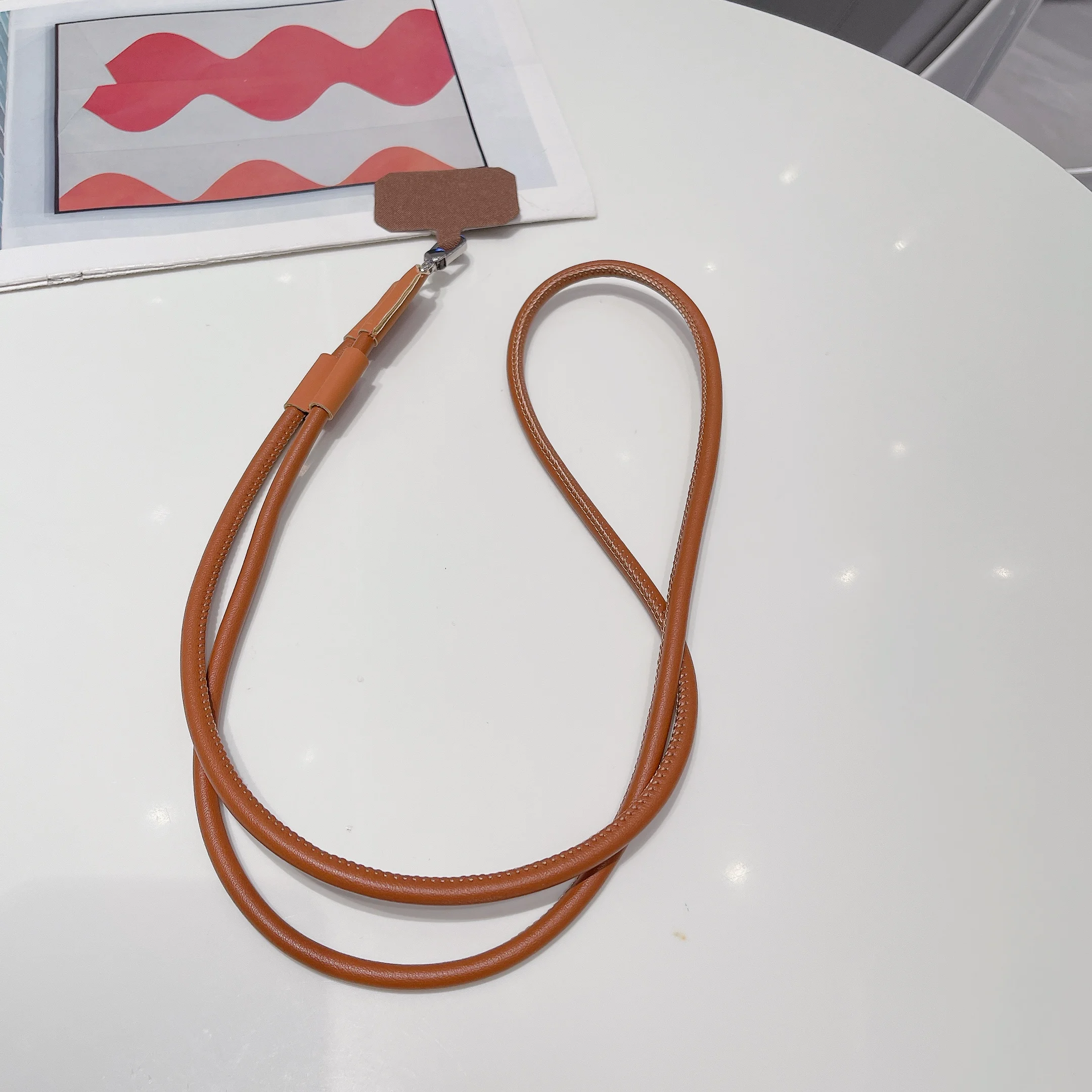 Color: Yellow / Gold, Material: Nylon / Spandex, Ships From: CHINA - 120 cm Long Crossbody Phone Lanyard Leather Pickup Chain Women's Long Neck Shoulder Strap Phone Case Universal Anti Loss Lanyard