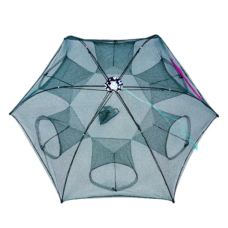 Color: WHITE - Cyrusher Umbrella Net Shrimp Cage Fishing Net Fish Protection Automatic Folding Fish Net Moving Kite Fishing Net Hand Cast Net