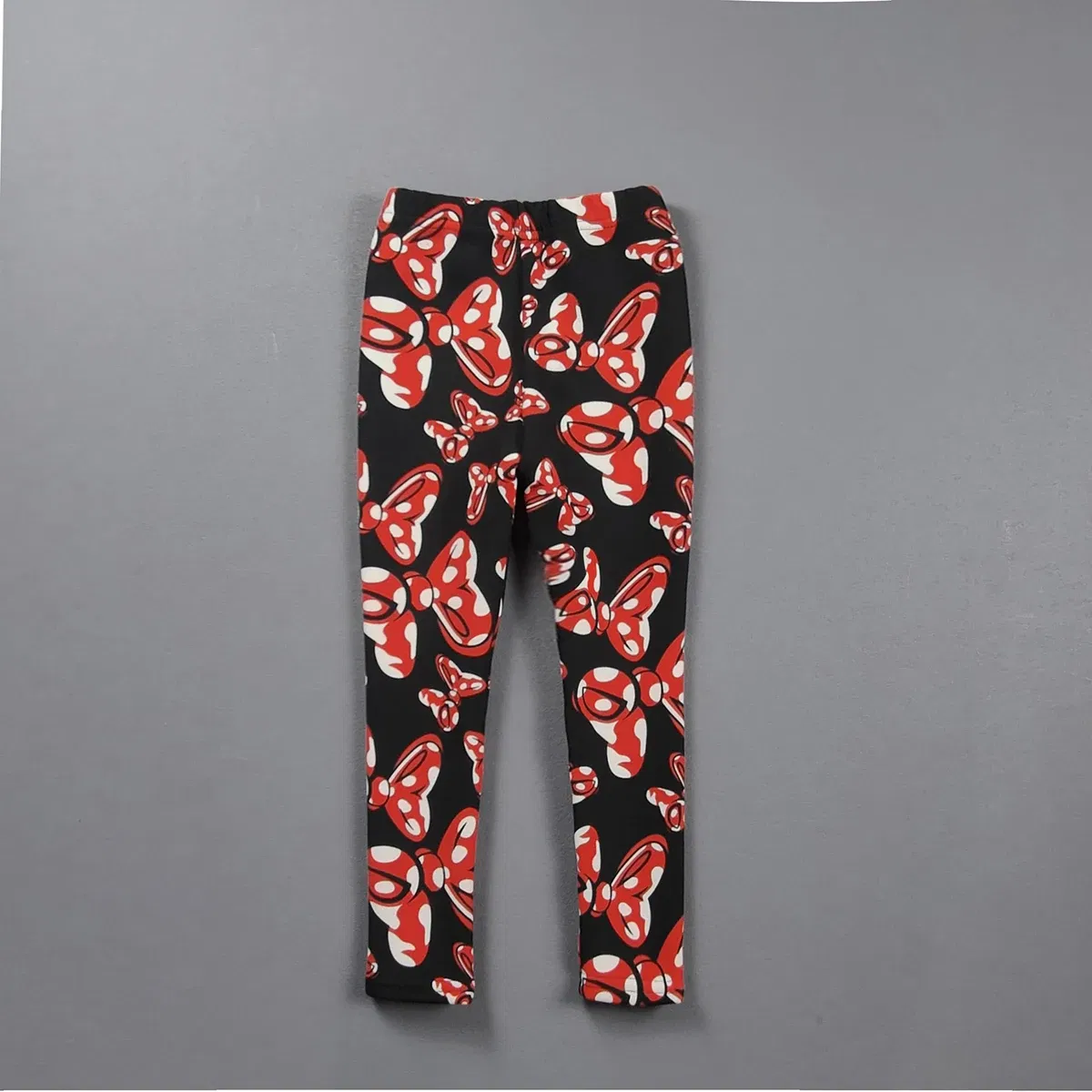 Color: Gold, Kid Size: 4 - 2-11Y Girls' Pants Autumn and Winter Slim Fit Warm Bottom Pants Thickened Velvet Printed Children's Pants Baby Casual Pants