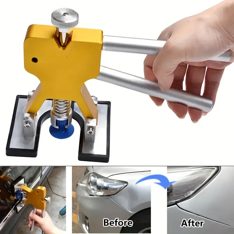 Paintless Body Dent Repair Kit - Instant Car Dent Fix with Puller Tabs & Mats