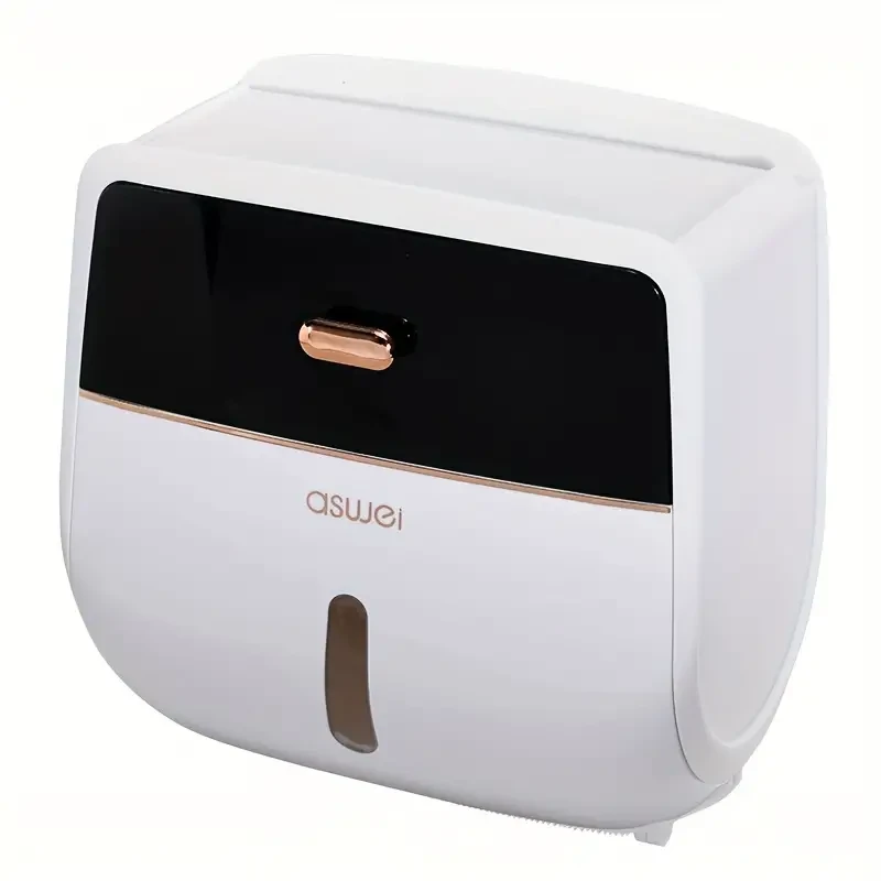 Bathroom Tissue Storage Box - Large Capacity Wall-Mounted Waterproof Toilet Roll Holder
