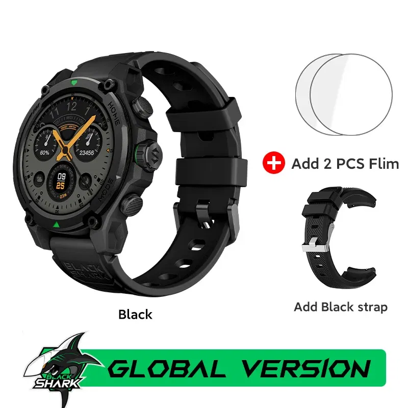 Color: Yellow, Ships From: CHINA - [World Premiere]Blackshark GS3 Smart Watch Global Version 1.43"AMOLED Display GPS Satellite Positioning 21 Day Life 5ATM