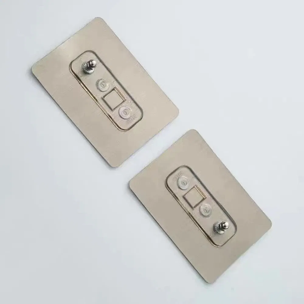 Color: Bronze - 2PCS Punch-Free Screw Stickers Non-Marking Waterproof Hooks For Bathroom Storage Rack Photo Frame Nail Kitchen Storage Holder