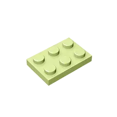 Color: Dark Grey - Educational Assemblage GOBRICKS Plate 2 x 3 compatible with lego 3021 pieces of children's toys building block Particles Plate