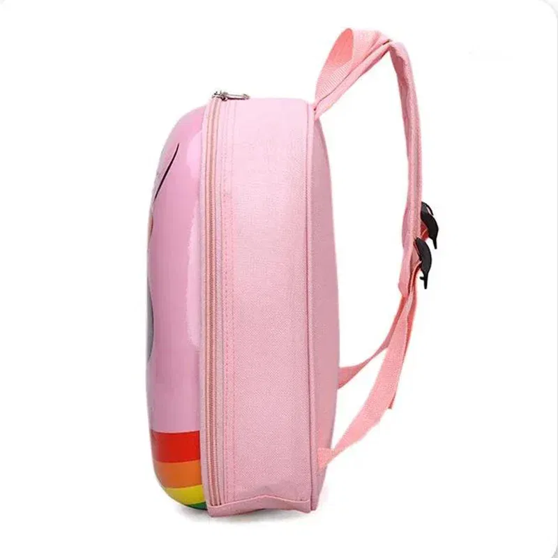 Color: Beige - Disney New Cartoon Backpack Mickey Mouse Frozen Kids Cute Hard Shell Waterproof High Capacity School Bag Girl Gift