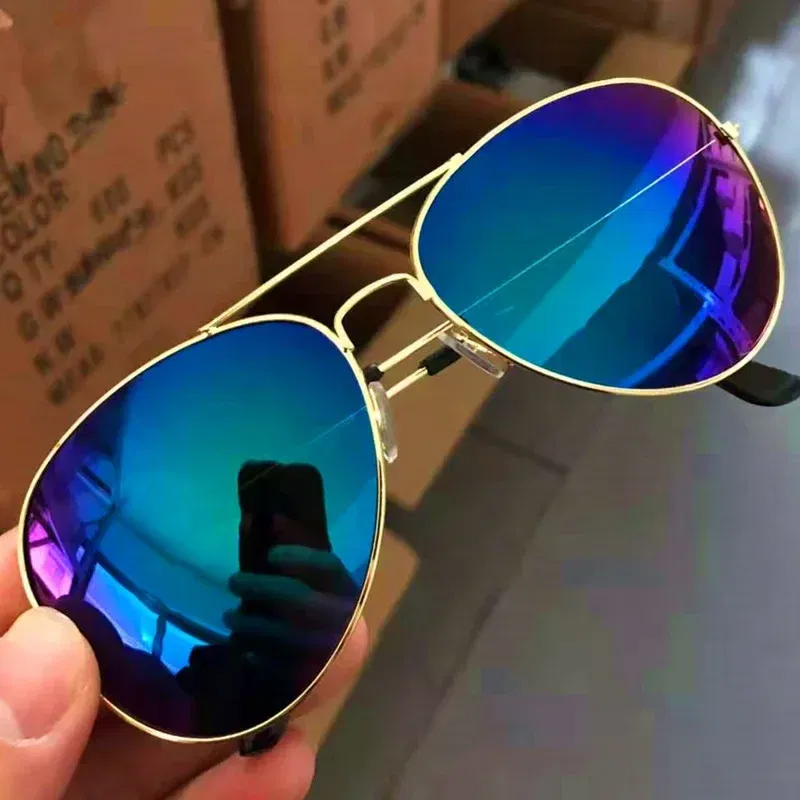 Lenses Color: Silver - New Fashion Sunglasses for Women Men Pilot Round Gradient Mirror Wen Outdoor Driving Glasses Oculos О?‡ки Со?»н?µ?‡н?‹?µ Му?¶ски?µ