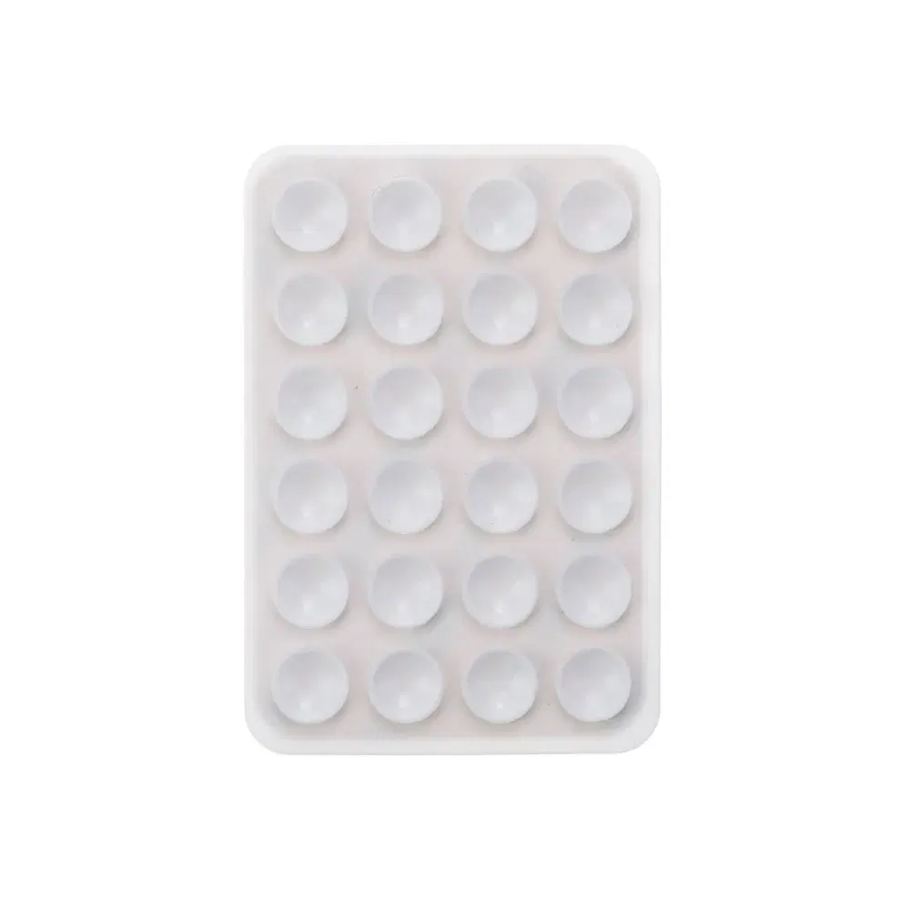 Color: light yellow - Silicone World Square Silicone Mobile Phone Fixing Suction Cup Car Mounted Bracket Phone Case Universal Anti Slip Suction Cup