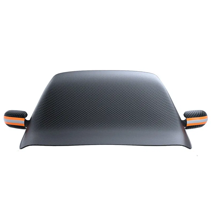 Color Name: grey - Magnetic Car Snow Cover Car Front Windscreen Cover Exterior Sunshade Snow Protection Snow Shield Half-Cover Windshield Cover