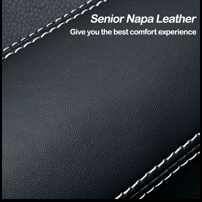 Color Name: Beige - 2Pcs For DS SPIRIT DS3 DS4 DS5 DS6 DS7 Nappa Car Leather Seat Belt Covers Styling Interior Car Accessories