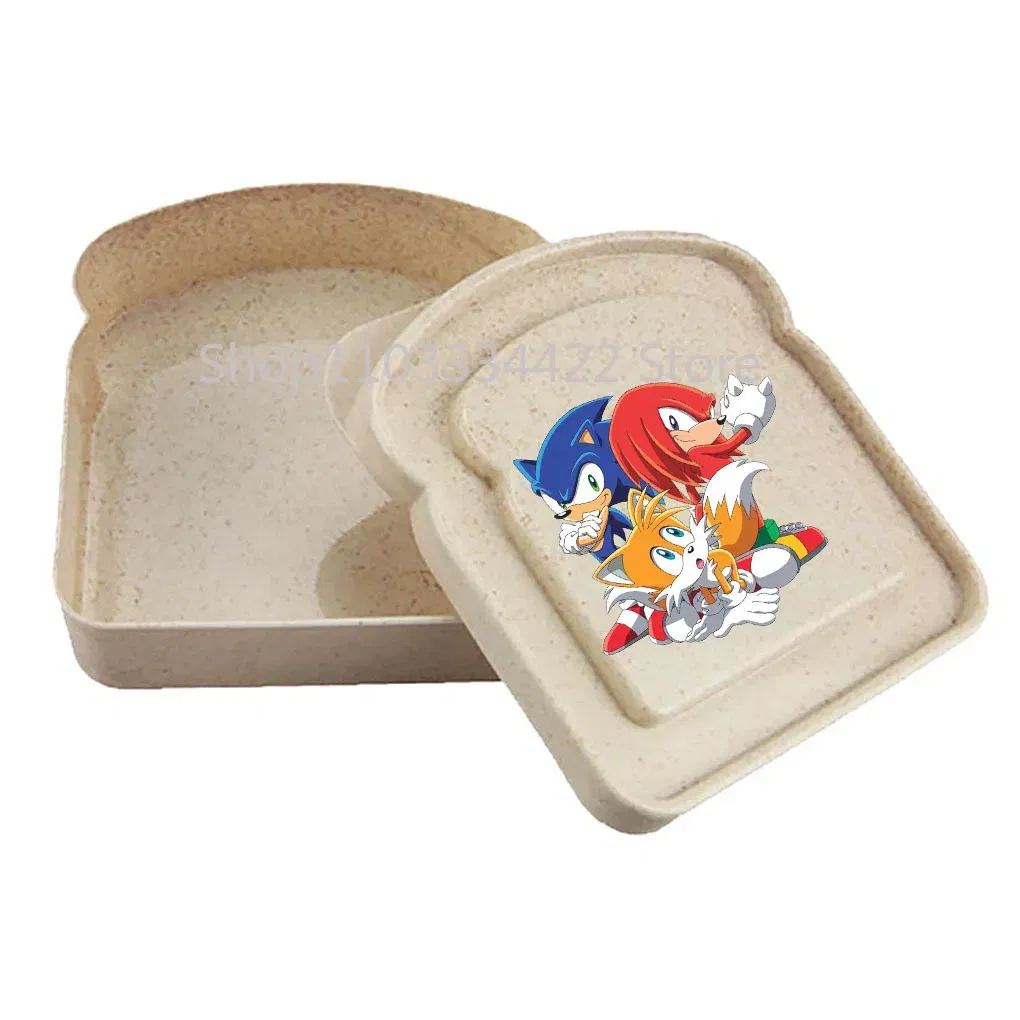 Color: black - 2025 sonic Sandwich Containers Lunch Toast Storage Box With Lid Portable Food Storage Reusable Microwave Lunch Sandwich Box
