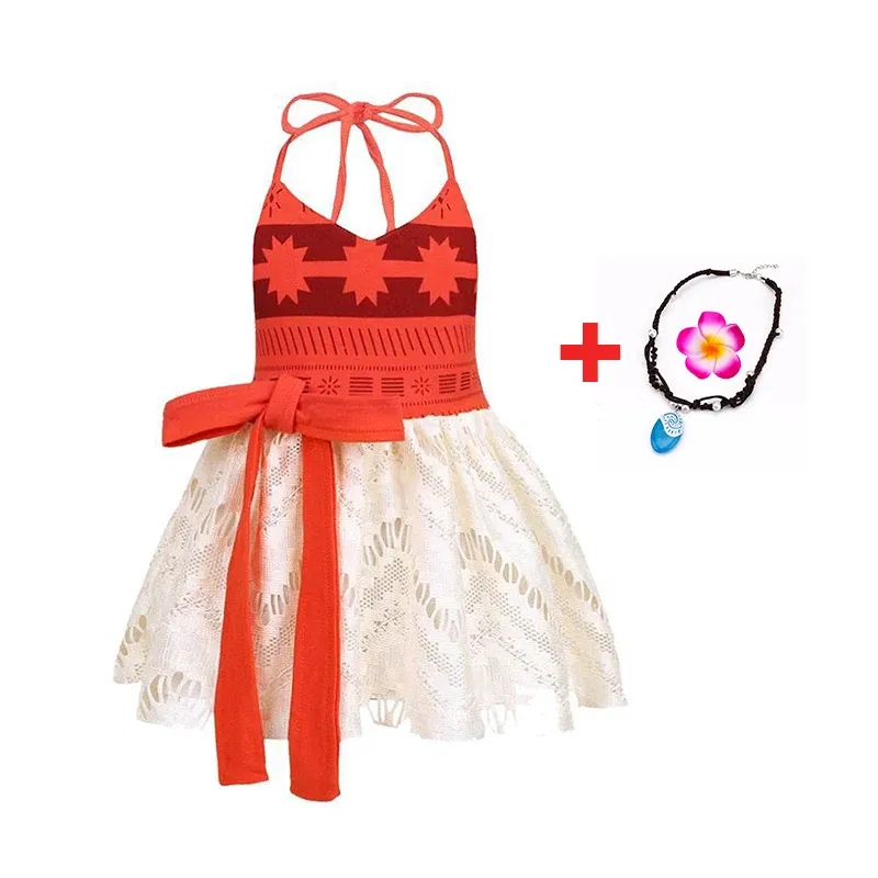 Color: Gold, Kid Size: 2T - Disney New Moana Dress Costumes Kids Girl Cosplay Toddler Movie Ocean Adventure Infant Frock Halloween Party With Chick Clothes