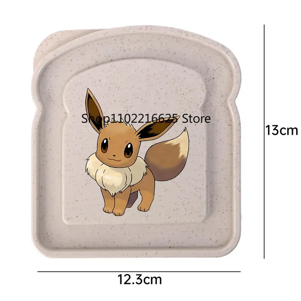 Color: Red - new pokemon Sandwich Containers Lunch Toast Storage Box With Lid Portable Food Storage Reusable Microwave Lunch Sandwich Box